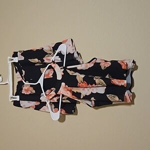 Floral halter top shorts set